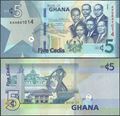 Picture of Ghana,B156,5 Cedis,2019