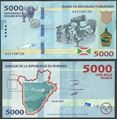 Picture of Burundi,B239b,5000 Francs,2018