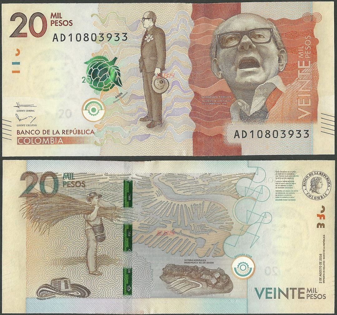 Colombia,P461b,20 000 Pesos,2016,AD