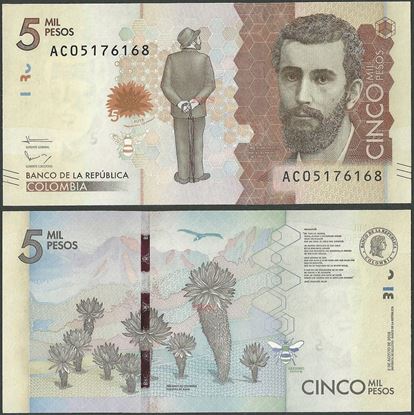 Picture of Colombia,P459b,5000 Pesos,2016,AC