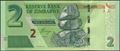 Picture of Zimbabwe,P099,B190,2 Bond Dollars,2016