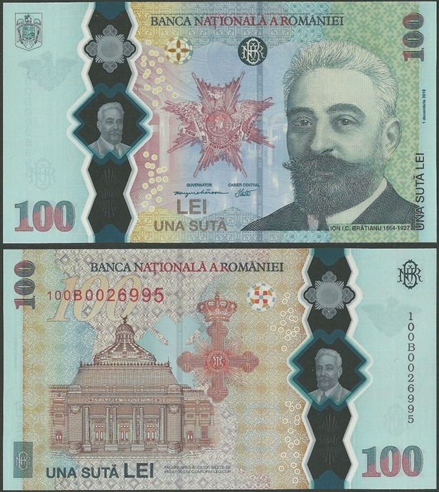 Picture of Romania,BNP203,100 Lei,2019,Comm +FOLDER