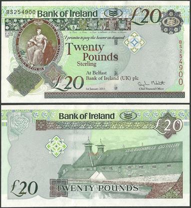 Picture of Northern Ireland,P88,B134a,20 Pounds,2013,Bank of Ireland