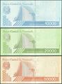 Picture of Venezuela,3 SET - B379-B381,80 000 Bolivares,2019