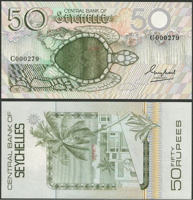 Picture of Seychelles,P30,B403a,50 Rupees,1983