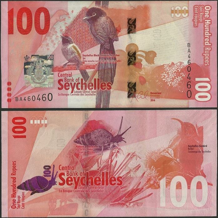 Picture of Seychelles,P50,B421,100 Rupees,2016