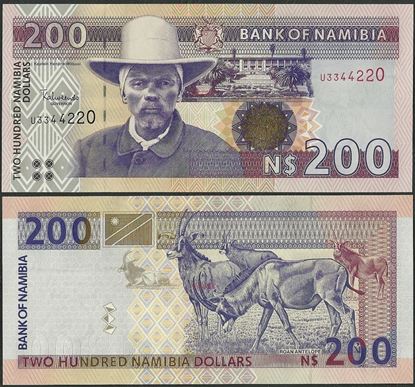 Picture of Namibia,P10,B208c,200 Dollars,2001