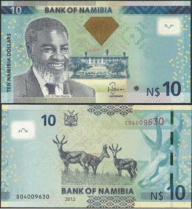 Picture of Namibia,P11a,B209,10 Dollars,2012