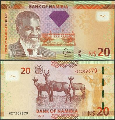 Picture of Namibia,P12a,B210,20 Dollars,2011