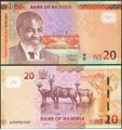 Picture of Namibia,P17,B217,20 Dollars,2015