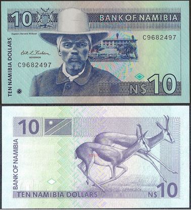 Picture of Namibia,P01,B201,10 Dollars,1993