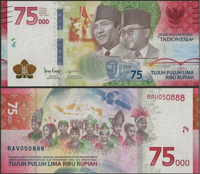 Picture of Indonesia,B616,75000 Rupiah,Comm,2020
