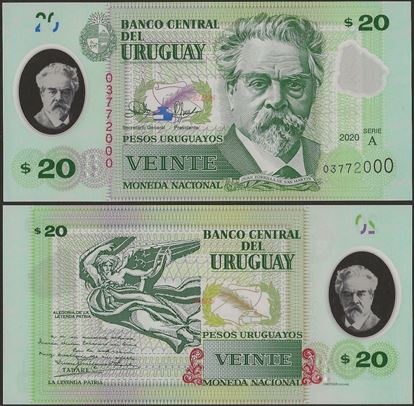 Picture of Uruguay,B560,20 Pesos Uruguayos,2020