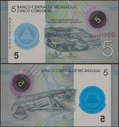 Picture of Nicaragua,B516,5 Cordobas,2019 (In 2020),Comm