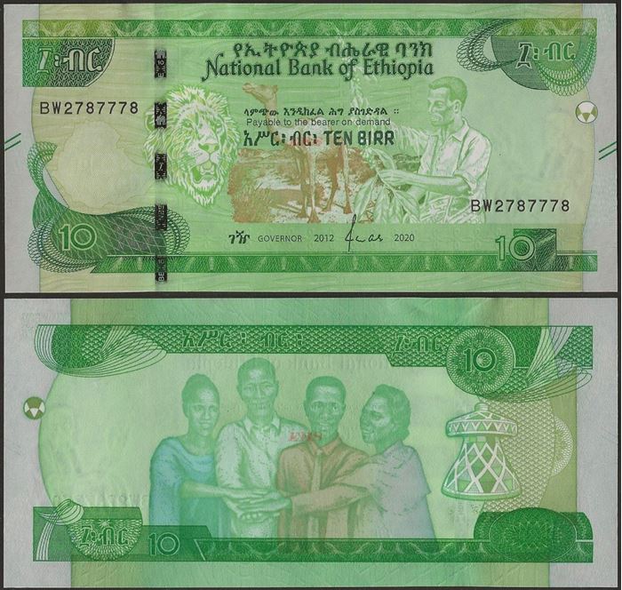 Picture of Ethiopia,B335,10 Birr,2020