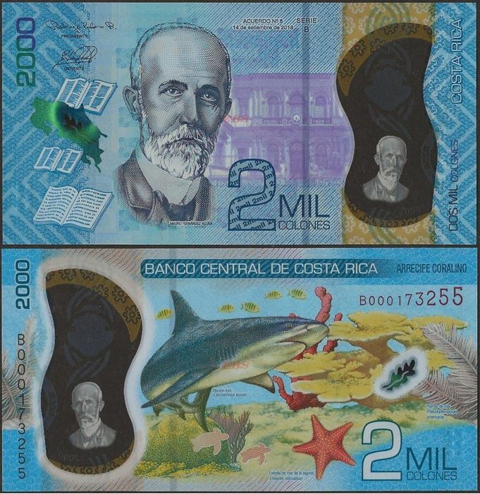 Picture of Costa Rica,B565,2000 Colones,2020