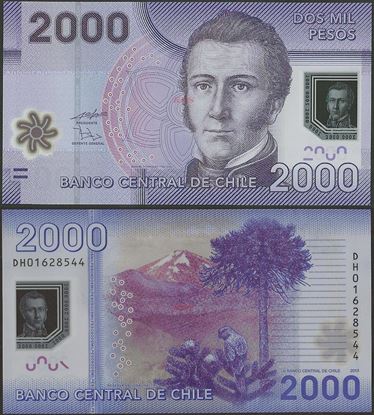 Picture of Chile,P162,B297c,2000 Pesos,2013