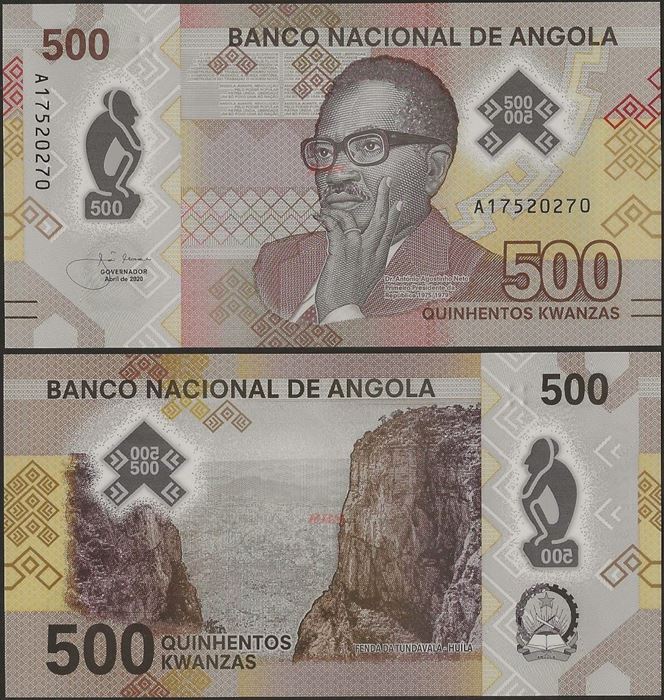 Picture of Angola,P161a,B558,500 Kwanza,2020