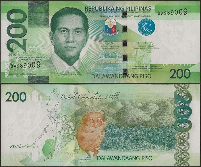 Picture of Philippines,B1087,200 Piso,2019