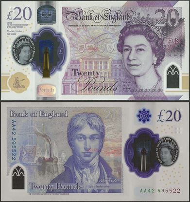 Picture of England,B205,20 Pounds,2019,Polymer,AA prefix