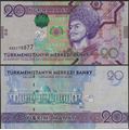 Picture of Turkmenistan,P32,B225,20 Manat,2012