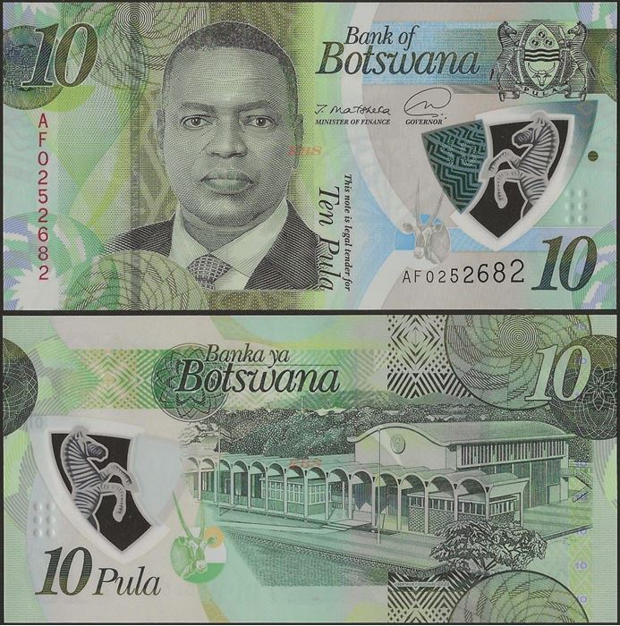 Picture of Botswana,B130a,10 Pula,2020,Polymer ( In 2021)