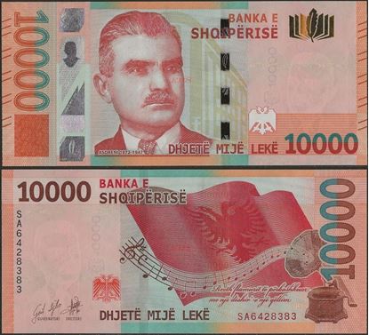 Picture of Albania,B327,10000 Leke,2019 (In 2021)