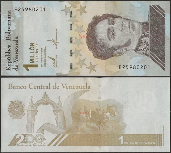 Picture of Venezuela,B384,1 Million Bolivares,2020