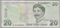 Picture of Turkey,P224d,B302d,20 Lira,E Prefix