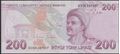 Picture of Turkey,P227d,B305d,200 Lira,D Prefix