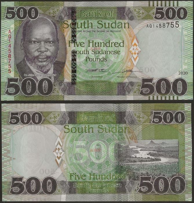 Picture of South Sudan,B116b,PNL,500 Pounds,2020