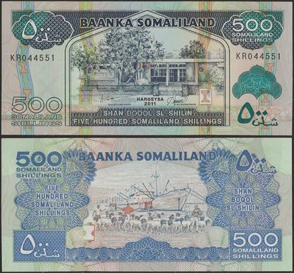 Picture of Somaliland,P6e,B122e,500 Shillings,2011