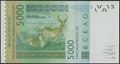 Picture of WAS A Ivory Coast,P117Au, B123Au,5000 Francs,2021