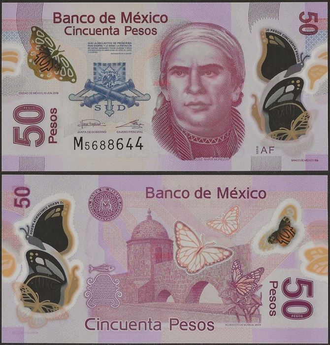 Picture of Mexico,P123A,B712l,50 Pesos,2019