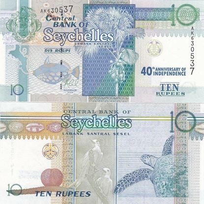 Picture of Seychelles,P52,B409c,10 Rupees,2013 Comm