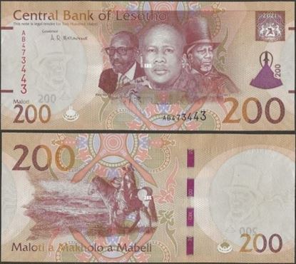 Picture of Lesotho,P30a,B231a,200 Maloti,2021
