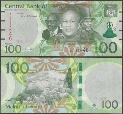 Picture of Lesotho,Pw29,B230a,100 Maloti,2021