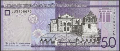 Picture of Dominican Republic,PNew,B727b,50 Pesos Dominicanos,2019