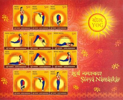 Picture of India MS,2016,Yoga Surya Namaskar,Miniature Set