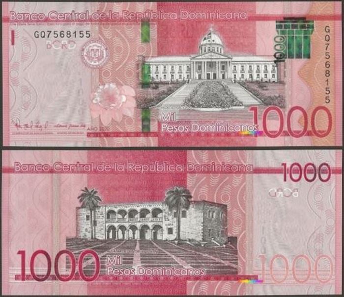 Picture of Dominican Republic,PNew,B731b,1000 Pesos Dominicanos,2020