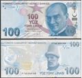 Picture of Turkey,P226d,B304d,100 Lira,F Prefix