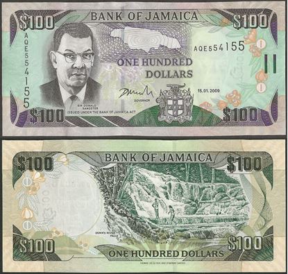 Picture of Jamaica,P84d,B239d,100 dollars,2009