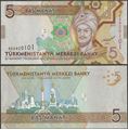 Picture of Turkmenistan,P30a,B223a,5 Manat,2012