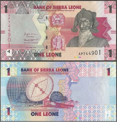 Picture of Sierra Leone,PW34,B129a,1 Leones,2022
