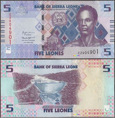 Picture of Sierra Leone,PW36,B131a,5 Leones,2022