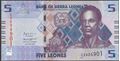 Picture of Sierra Leone,PW36,B131a,5 Leones,2022