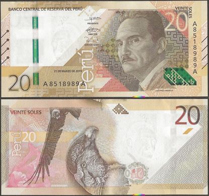 Picture of Peru,P197,B538,20 Soles,2019( In 2022)