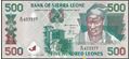 Picture of Sierra Leone,P23a,B117a,500 Leones,1995