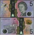 Picture of Australia,P62a,B230a,5 Dollars,2016