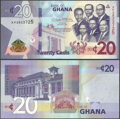 Picture of Ghana,B158,20 Cedi,2019